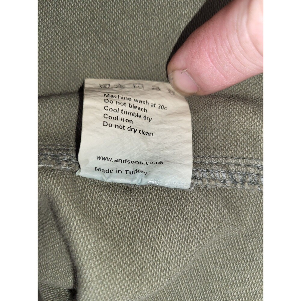 &SONS Sunday Shirt Army Green Men's XL Heritage Workwear Utility Snap Overshirt - Picture 6 of 16